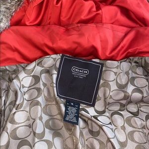 Red coach winter coat